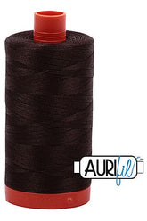 Aurifil Mako 50wt Cotton 1300 m 1422 yd. spool - 5024 Dark Brown